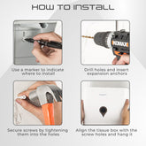 Robustt Wall-Mounted V/N/M Fold Paper Hand Towel Dispenser - Grey